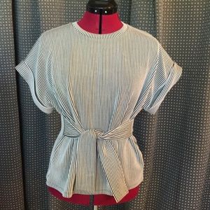 Express black and white stripe top super soft